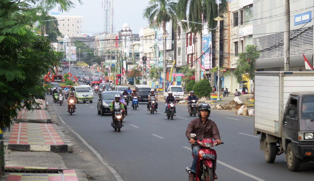 Traffic Bandar lamoung city Sumatra