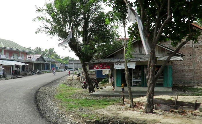 Main street Biha village South Sumatra