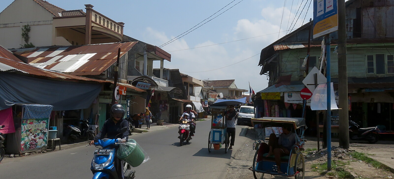 Main street of Krui Sumatra