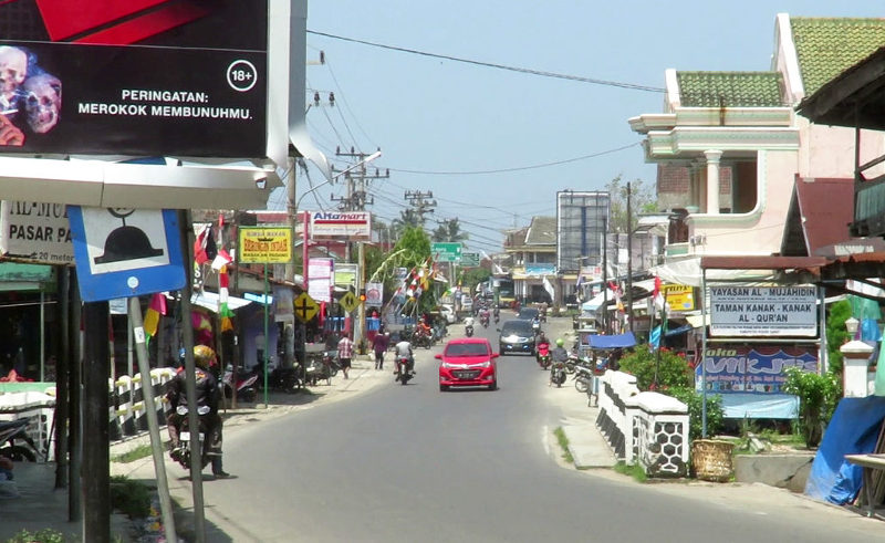 Main street Krui Lampung Sumatra