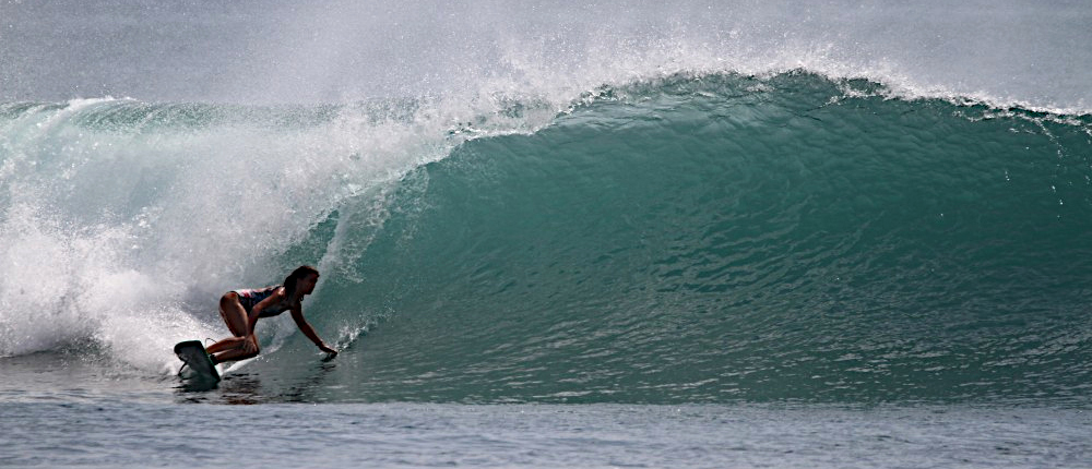 Krui Left surf break Labuhan Jukung beach