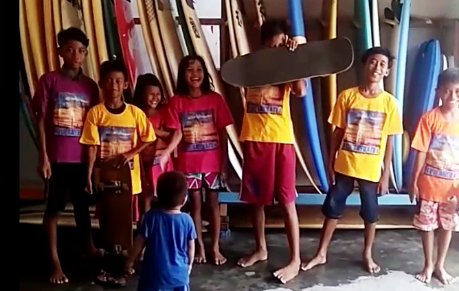 Kids of Krui get a chance at surfing