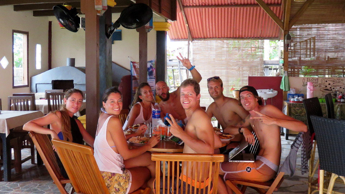 Surfers and travelers from Italy South Sumatra