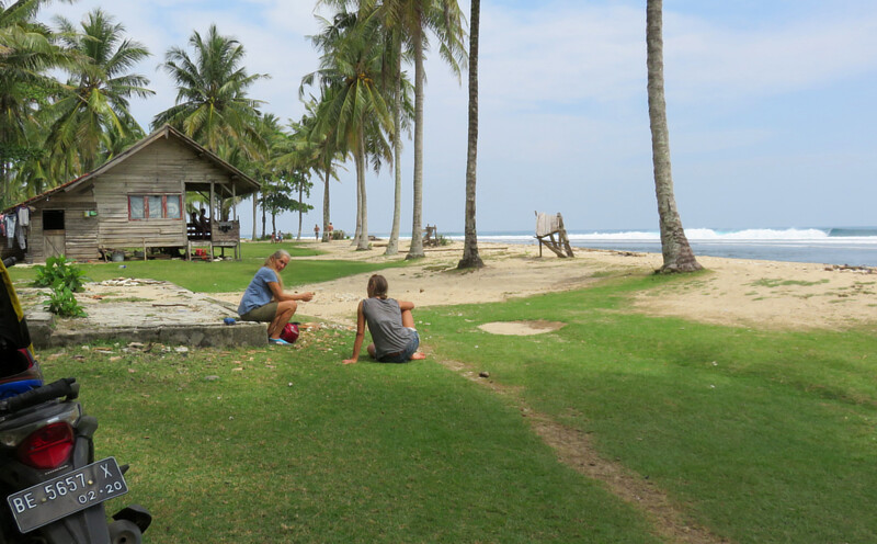 Hanging out at Way Jambu beach Sumatra