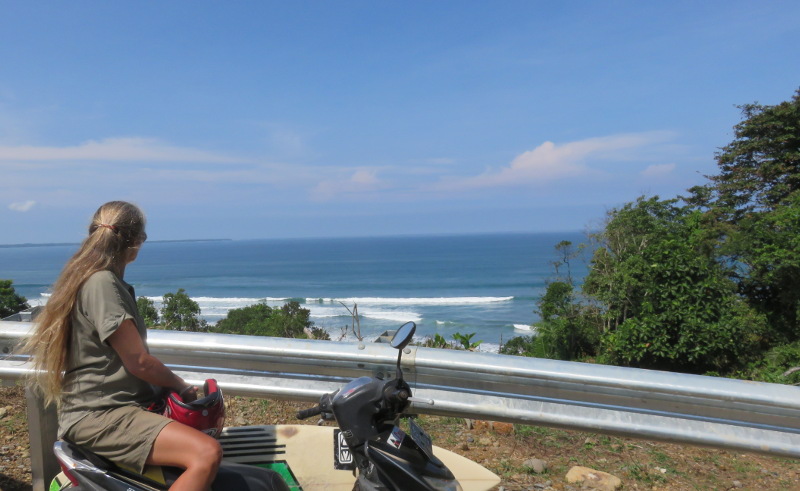 ocean view from W Trans-sumatera Hwy at Way Sindi