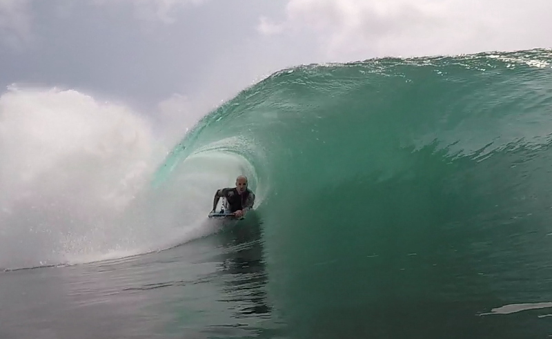 Danilo Mansano at Amys Left surf break Sumatra