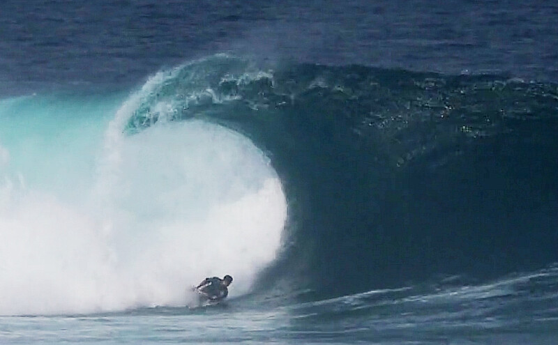 Bodyboarding at honey smacks surf break