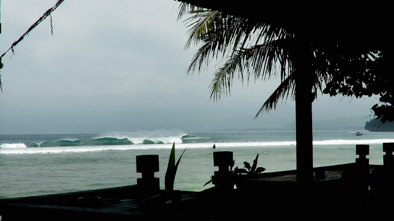 Krui Left view from cc's cafe Labuhan Jukung beach