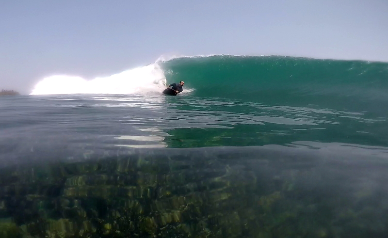 Smaller day at Leftovers surf break South Sumatra