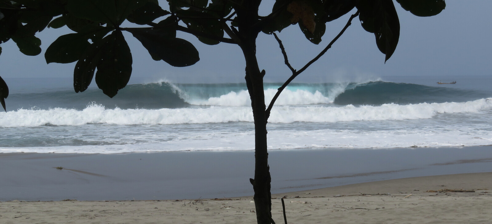 Perfect peak at Mandiri Beach Sumatra